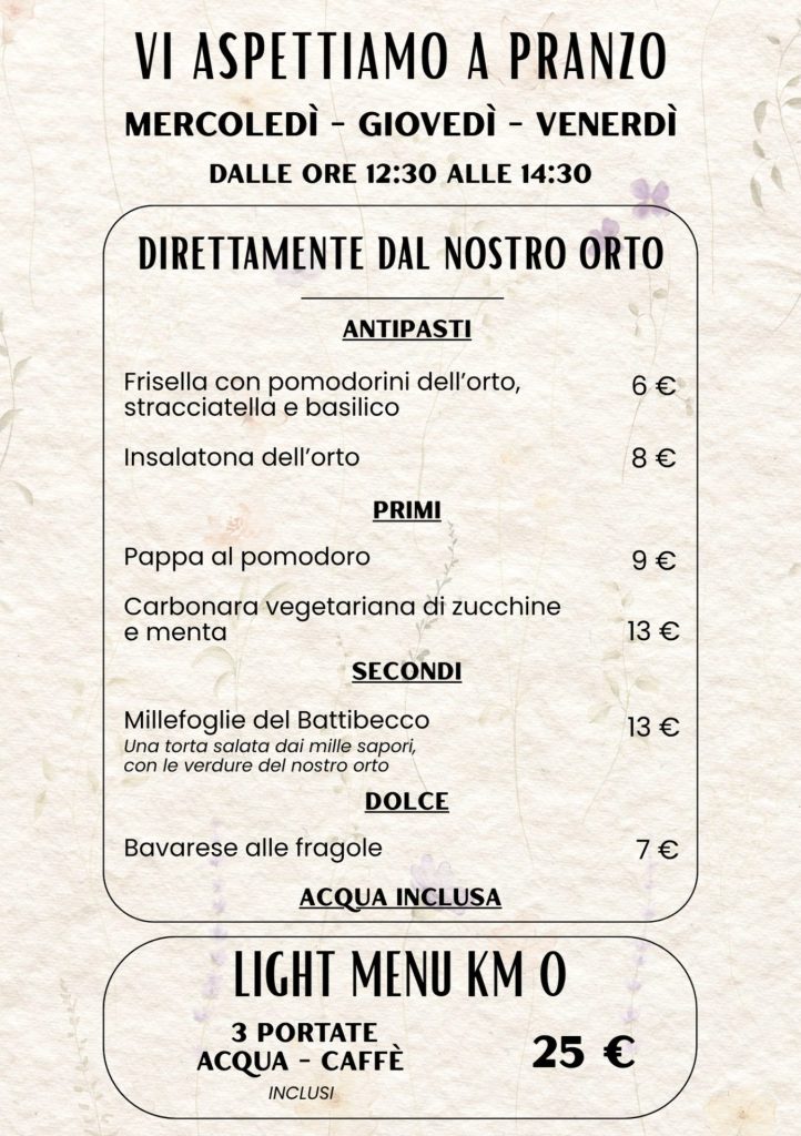 LIGHT LUNCH KM0 - IMPRUNETA